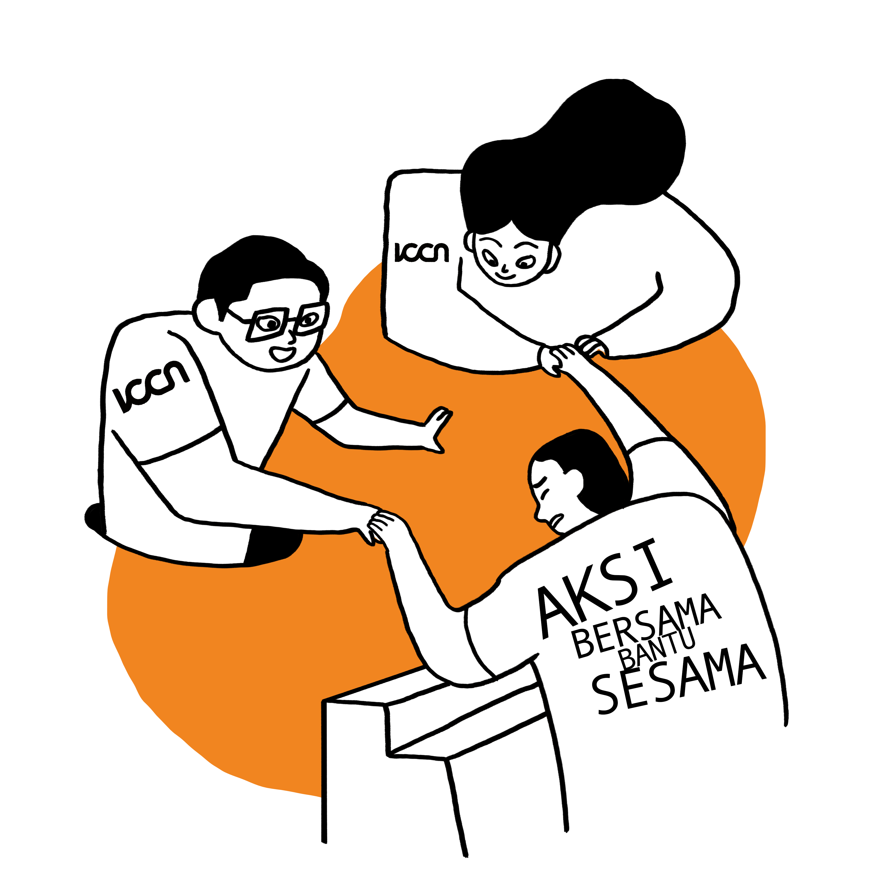 icon aksi bersama bantu bersama
